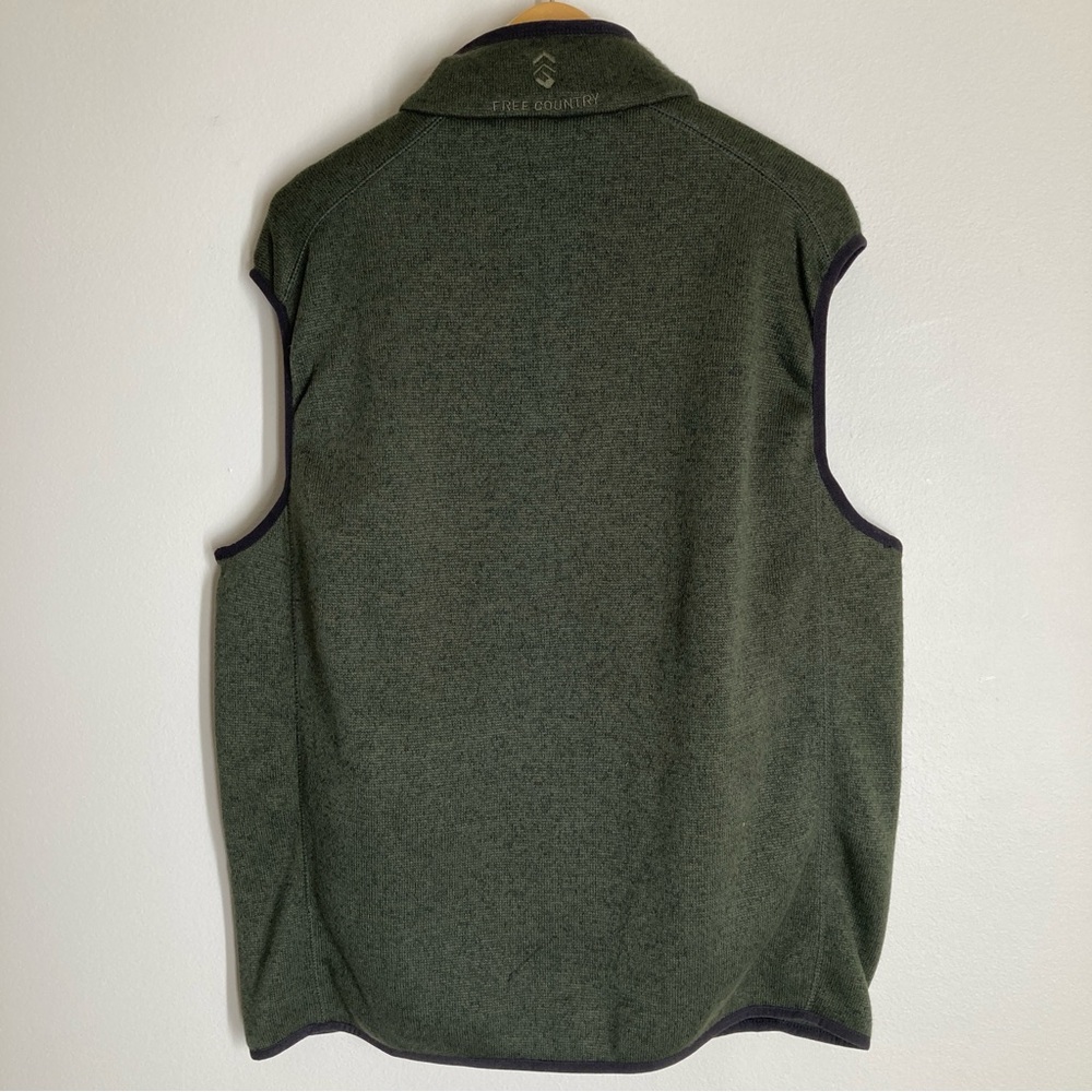Free Country Olive Green Men's Vest - Picture 7 of 9
